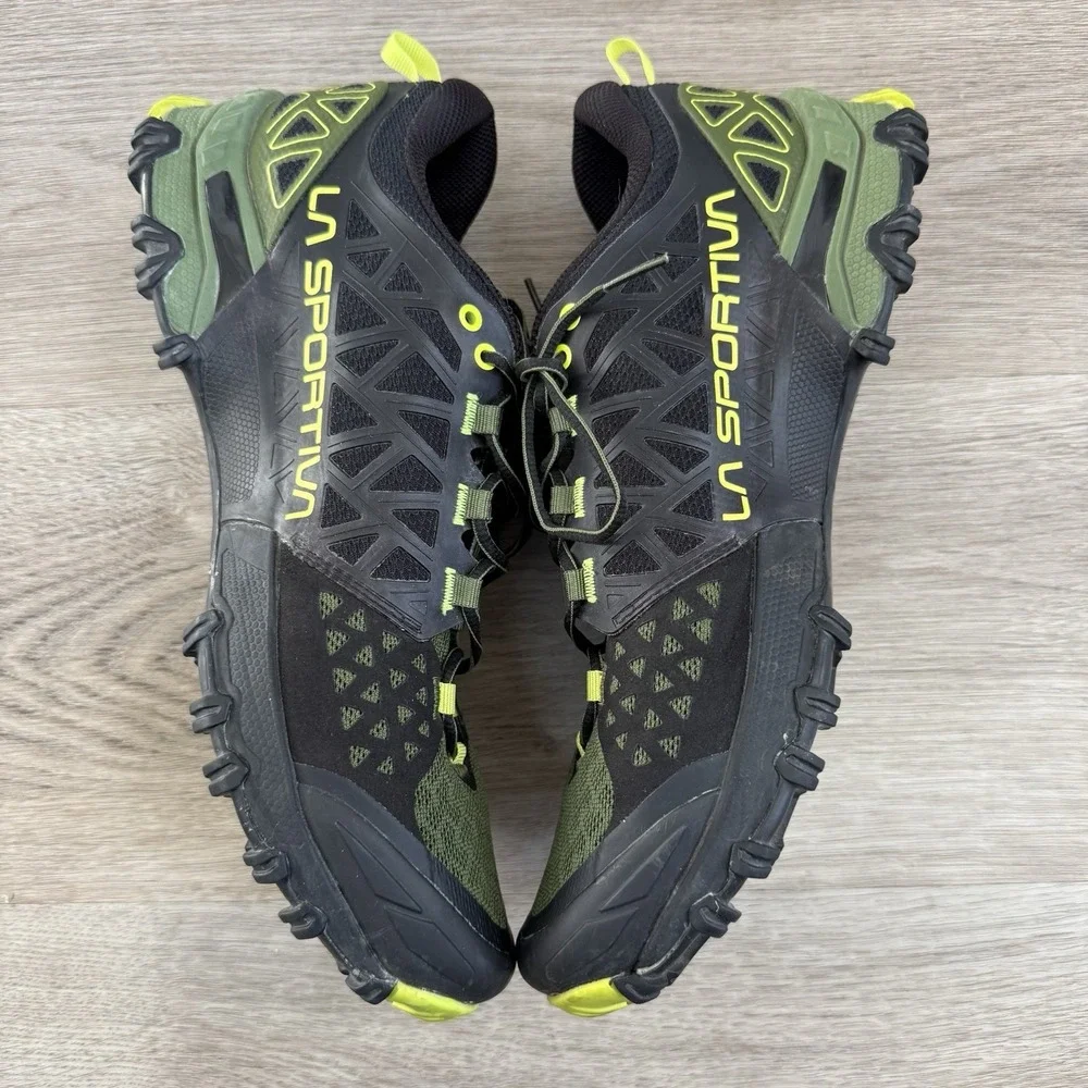 La Sportiva Bushido II Mens Size 11 Green Black Trail Running Shoes 2091-C